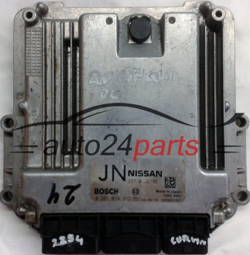 KOMPUTER STEROWNIK SILNIKA NISSAN QASHQAI 2.0 DCI BOSCH 0281014362, 0 281 014 362, 23710JG78E JN, 23710 JG78E, 23710-JG78E - 