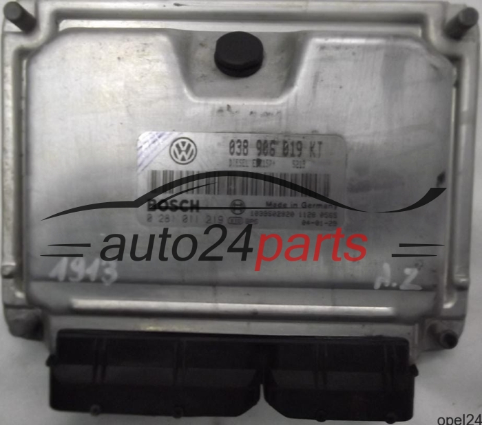 CENTRALINA DO MOTORE SEAT IBIZA SKODA FABIA 1.9 TDI 038906019KT, BOSCH 0281011219, 1039S02920