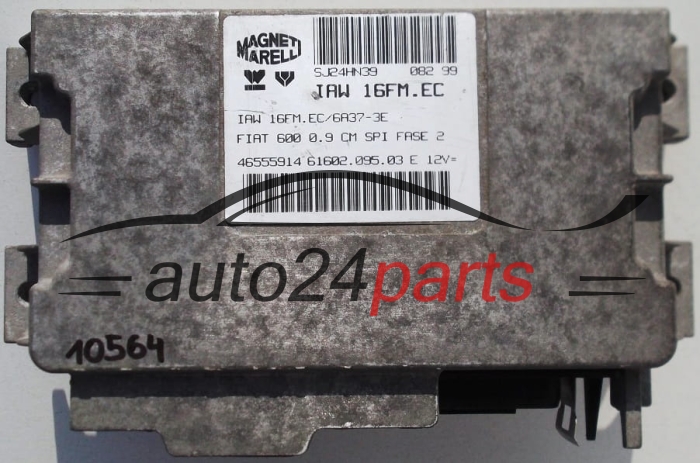 KOMPUTER STEROWNIK SILNIKA FIAT SEICENTO 600 0.9, MAGNETI MARELLI IAW 16FM.EC, IAW16FMEC, 46555914, 61602.095.03 E, 6160209503