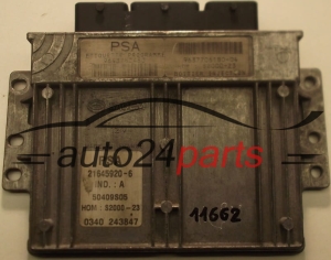 ECU ENGINE CONTROLLER  PEUGEOT 206 21645920-6, 216459206, 9643752480 