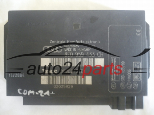 CONFORT MODULE ZENTRALE KOMFORTELEKTRONIK AUDI A4 8E0959433CH, 8E0 959 433 CH, TEMIC 00002731E1