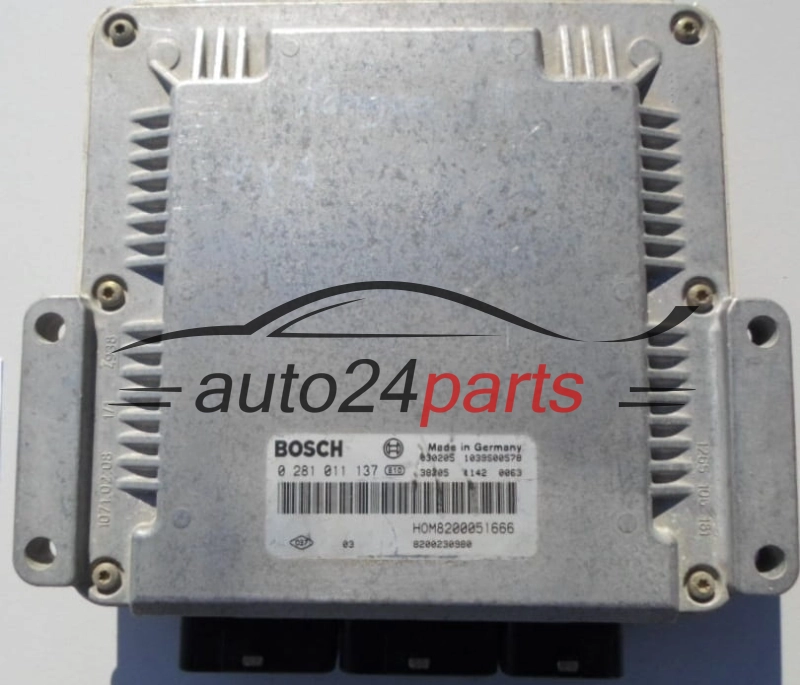 Μονάδα Ελέγχου Κινητήρα RENAULT KANGOO 1.9 DCI BOSCH 0 281 011 137, HOM 8200051666