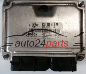 ECU CENTRALITA DE MOTOR VOLKSWAGEN GOLF BORA 1.9 TDI ARL BOSCH 0 281 010 744, 0281010744, 038 906 019 FE, 038906019FE, EDC15P+ 
