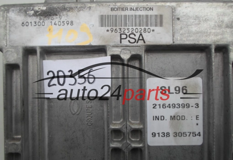 KOMPUTER STEROWNIK SILNIKA CITROEN PEUGEOT Sagem 21649399-3, 216493993, 9632520280 
