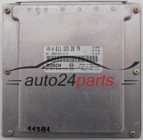 ECU ENGINE CONTROLLER  MERCEDES W210 BOSCH 0 281 010 534, 0281010534, A 611 153 28 79, A6111532879 