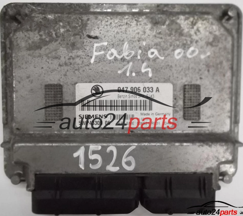 ΜΟΝΑΔΑ ΕΛΕΓΧΟΥ ΚΙΝΗΤΗΡΑ SKODA FABIA 1.4 MPI AME 047906033A, SIEMENS 5WP44193 07