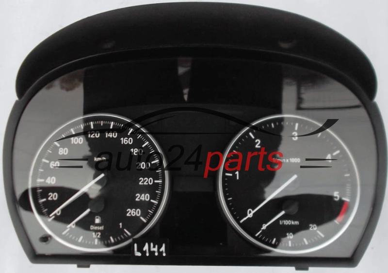 ZESPÓŁ WSKAŻNIKÓW ZEGARY PRĘDKOŚCIOMIERZ LICZNIK BMW E90 320 DIESEL JOHNSON CONTROLS 1025350-76, 102535076, 9 141 487-01, 914148701, IK914148701F 