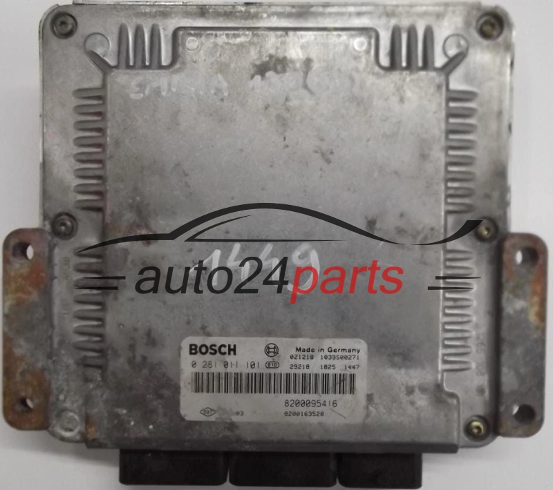 KOMPUTER STEROWNIK SILNIKA RENAULT LAGUNA 1.9 DCI F9Q BOSCH 0281011101, 0 281 011 101, 8200163528, 8200095416, 1039S00271