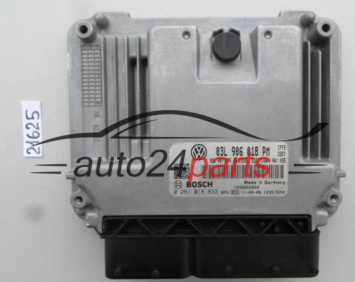 VW VOLKSWAGEN NEW BEETLE 2.0 TDI BOSCH 0 281 018 833, 0281018833, 03L 906 018 PM, 03L906018PM, EDC17C46