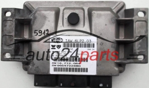 CENTRALINA DO MOTORE PEUGEOT 206 1.4 MAGNETI MARELLI IAW 6LP2.03,  HW 16.631.044, 9647498180, SW 16.712.054,  9654722680