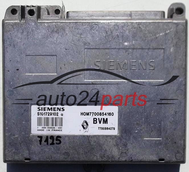 Μονάδα Ελέγχου Κινητήρα RENAULT CLIO 1.4 SIEMENS S101729102 G, S101729102G, HOM7700854160, 7700864279