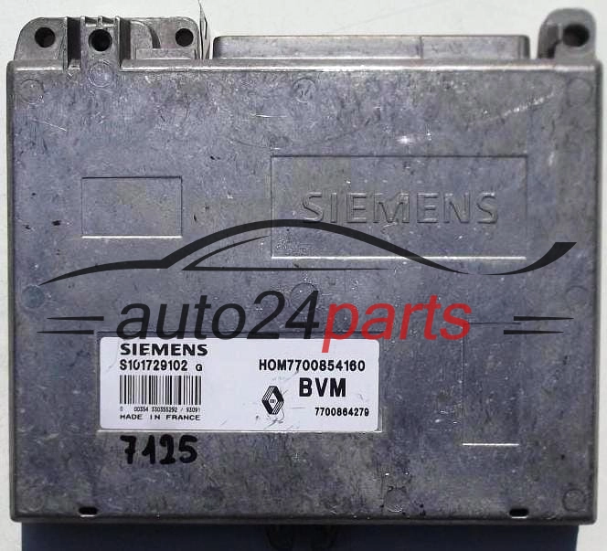 Μονάδα Ελέγχου Κινητήρα RENAULT CLIO 1.4 SIEMENS S101729102 G, S101729102G, HOM7700854160, 7700864279