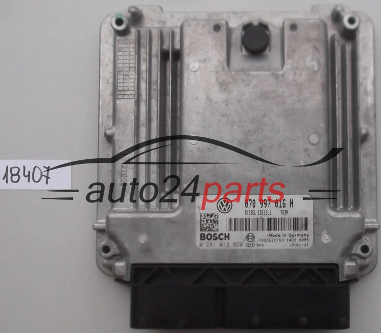 KOMPUTER STEROWNIK SILNIKA VW VOLKSWAGEN T5 2.5 TDI BOSCH 0 281 012 928, 0281012928, 070 997 016 H, 070997016H, EDC16U1
