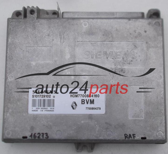 Μονάδα Ελέγχου Κινητήρα RENAULT CLIO 1.4 SIEMENS S101729102 G, S101729102G, HOM7700854160, 7700864279