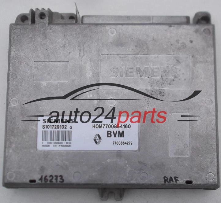 Μονάδα Ελέγχου Κινητήρα RENAULT CLIO 1.4 SIEMENS S101729102 G, S101729102G, HOM7700854160, 7700864279