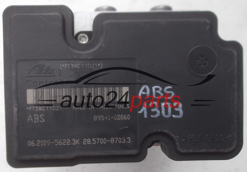 ABS CENTRALINA POMPA TOYOTA YARIS 44510-0D110, 445100D110, ATE 06.2102-1211.4, 06210212114, 06.2109-5622.3K, 06210956223K