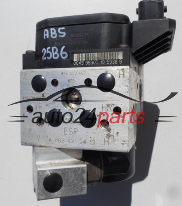 ABS POMPA I STEROWNIK MERCEDES BOSCH 0 265 202 407, 0265202407, A 003 431 24 12, A0034312412 