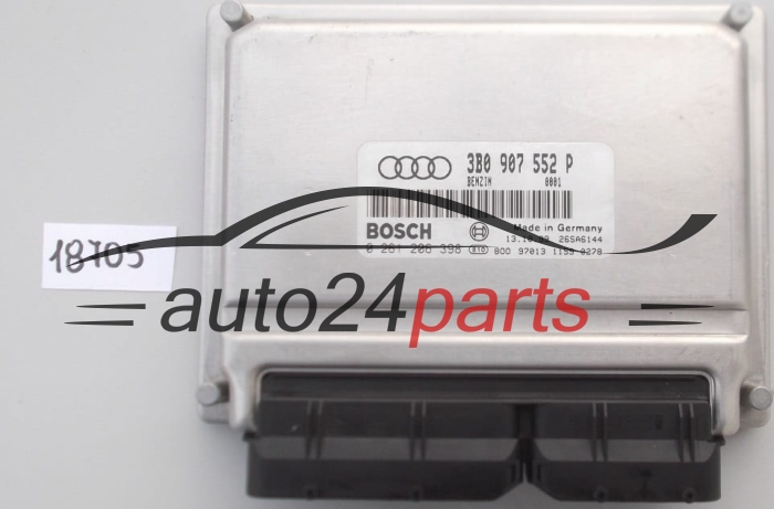 KOMPUTER STEROWNIK SILNIKA AUDI A6 2.4 3B0907552P, 3B0 907 552 P, BOSCH 0261206398, 0 261 206 398 