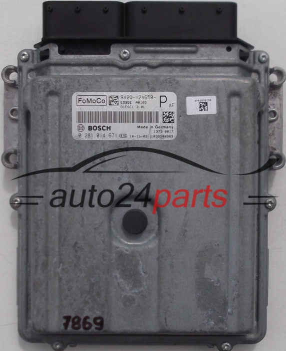 ECU ENGINE CONTROLLER JAGUAR XJ 351, LAND ROVER 3.0, BOSCH 0 281 014 671, BOSCH 0281014671, 9X2Q-12A650-P, 9X2Q12A650P