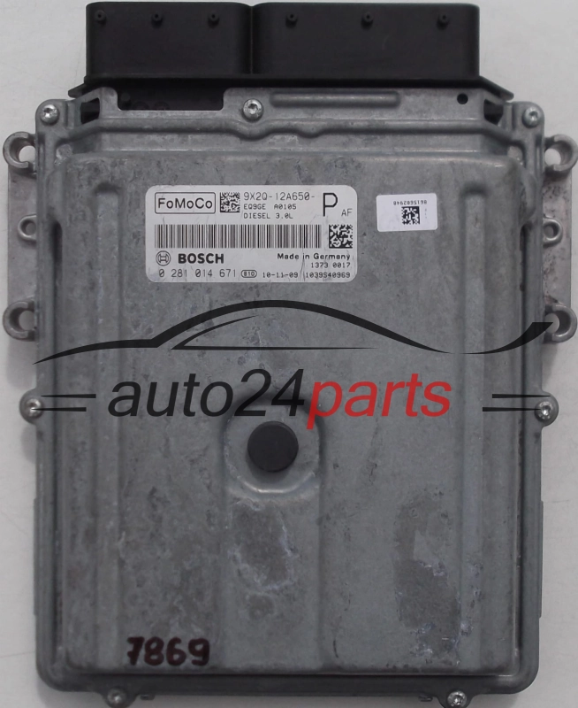 ECU ENGINE CONTROLLER JAGUAR XJ 351, LAND ROVER 3.0, BOSCH 0 281 014 671, BOSCH 0281014671, 9X2Q-12A650-P, 9X2Q12A650P