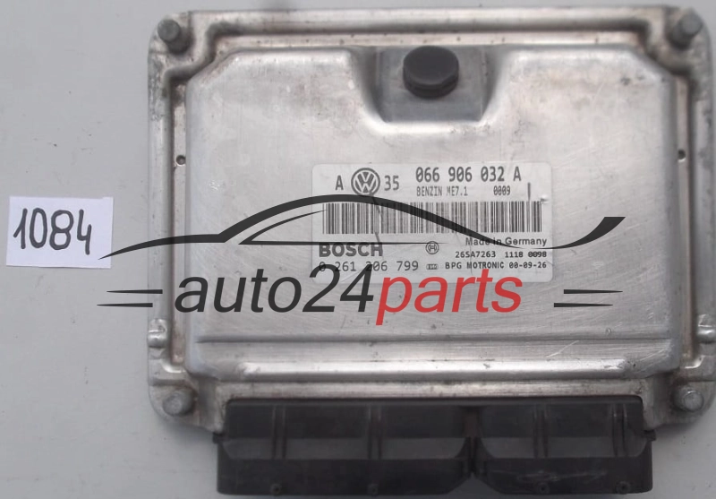 ECU CENTRALITA DE MOTOR VW VOLKSWAGEN GOLF BORA 2.3 066906032A BOSCH 0261206799, BENZIN ME7.1 0009 26SA7263