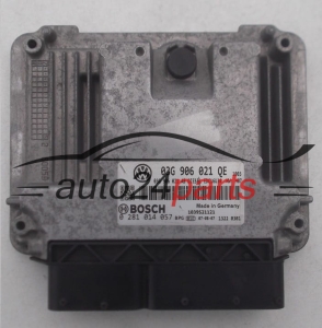 ECU ENGINE CONTROLLER  VW VOLKSWAGEN SKODA 2.0 TDI BOSCH 0 281 014 057, 0281014057, 03G 906 021 QE, 03G906021QE 