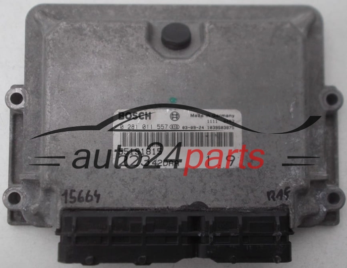 MOTORSTEUERGERÄT ECU STEUERGERAT FIAT DOBLO BOSCH 0 281 011 557, 0281011557, 55191815, 22342DAA, 1039S03875