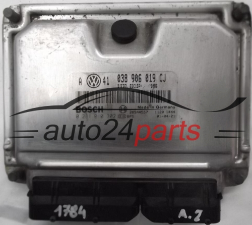 CENTRALINA DO MOTORE VW VOLKSWAGEN GOLF BORA 1.9 TDI AJM 038906019CJ, 038 906 019 CJ, BOSCH 0 281 010 302, 0281010302, EDC15P+ 1086, 28SA4557