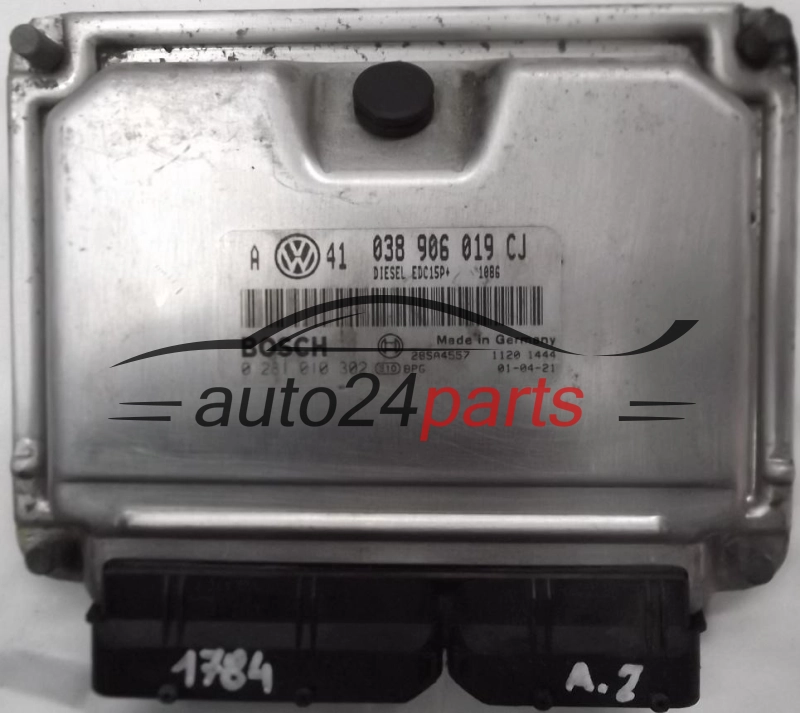 CENTRALINA DO MOTORE VW VOLKSWAGEN GOLF BORA 1.9 TDI AJM 038906019CJ, 038 906 019 CJ, BOSCH 0 281 010 302, 0281010302, EDC15P+ 1086, 28SA4557