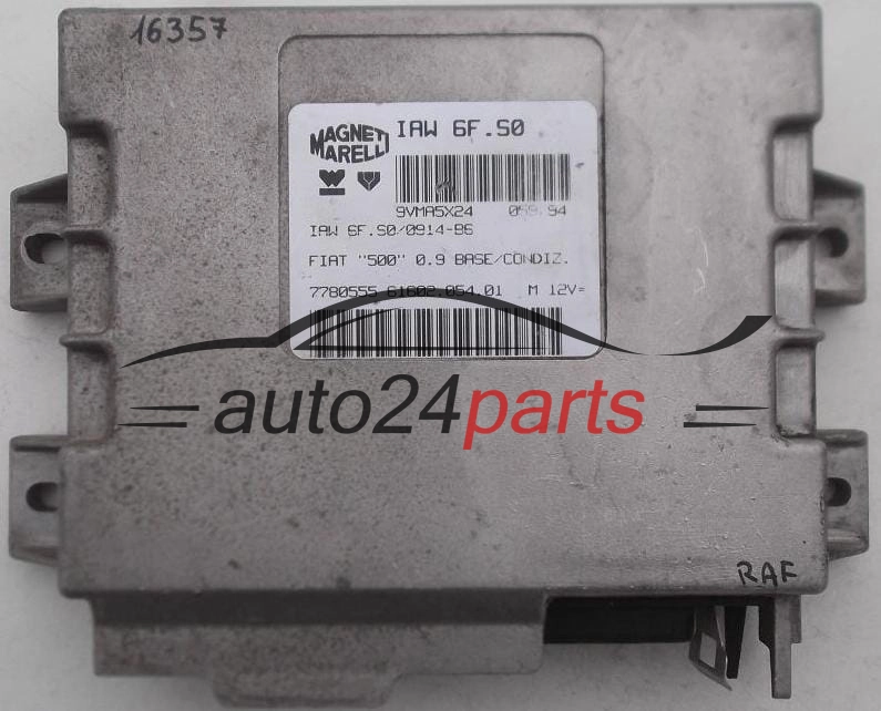 Μονάδα Ελέγχου Κινητήρα FIAT CINQUECENTO, 500 0.9, MAGNETI MARELLI IAW 6F.S0, IAW6FS0, 61602.012.06, 6160201206, 7778856