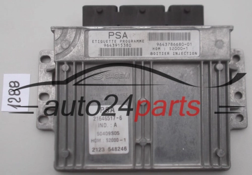 KOMPUTER STEROWNIK SILNIKA CITROEN C5 1.8 16V 9643915380, 9643786680-01, HOMS2000-1, 21646517-6, 50409S05, 2123 548246 -