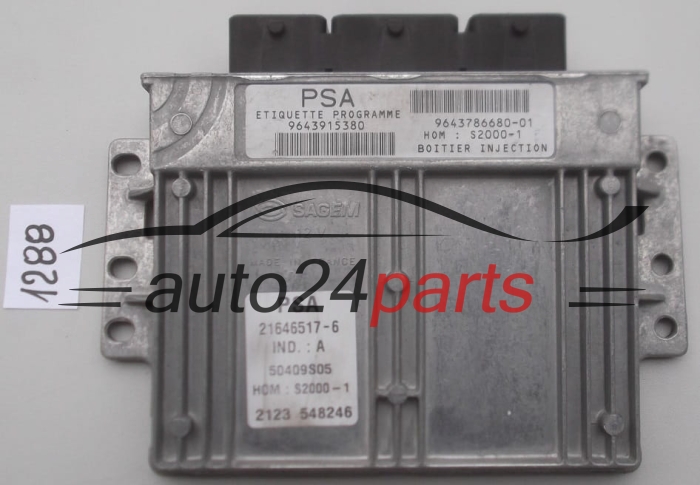 KOMPUTER STEROWNIK SILNIKA CITROEN C5 1.8 16V 9643915380, 9643786680-01, HOMS2000-1, 21646517-6, 50409S05, 2123 548246 -