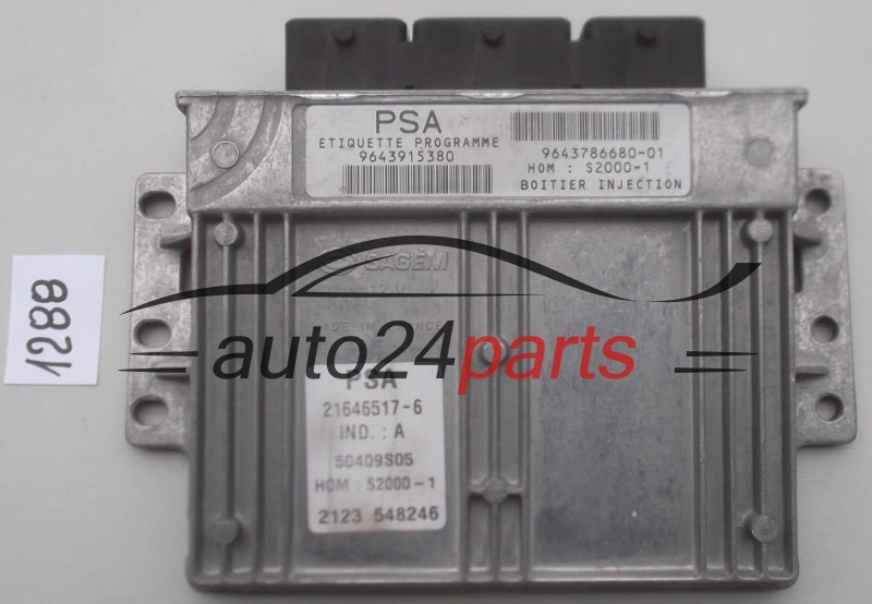 KOMPUTER STEROWNIK SILNIKA CITROEN C5 1.8 16V 9643915380, 9643786680-01, HOMS2000-1, 21646517-6, 50409S05, 2123 548246 -
