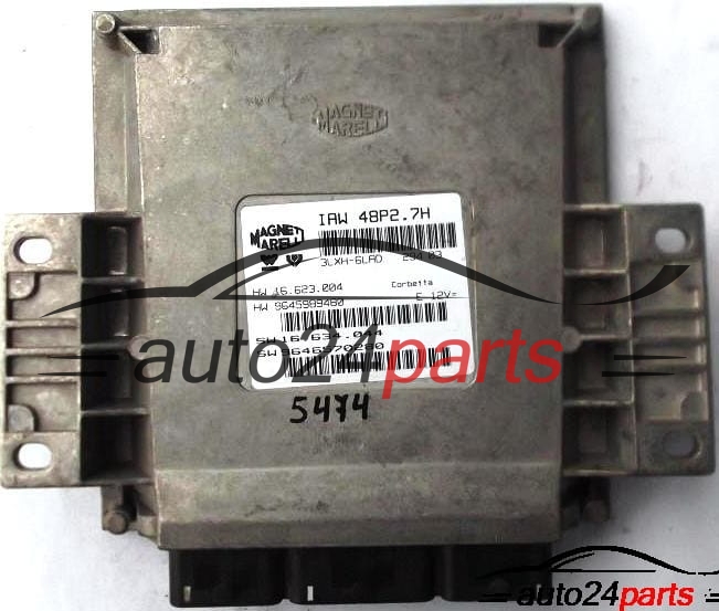 ECU ENGINE CONTROLLER CITROEN C2 PEUGEOT 206 MAGNETI MARELLI IAW 48P2.7H, IAW48P27H, HW 16.623.004, 9645989480, SW 16.634.044,  9646570280