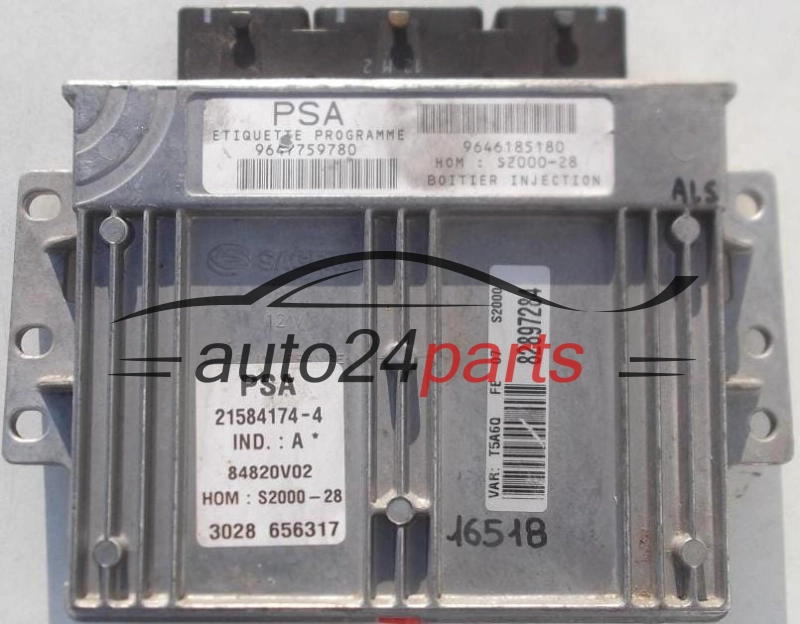 CENTRALINA DO MOTORE PEUGEOT 307 1.4 SAGEM 21584174-4