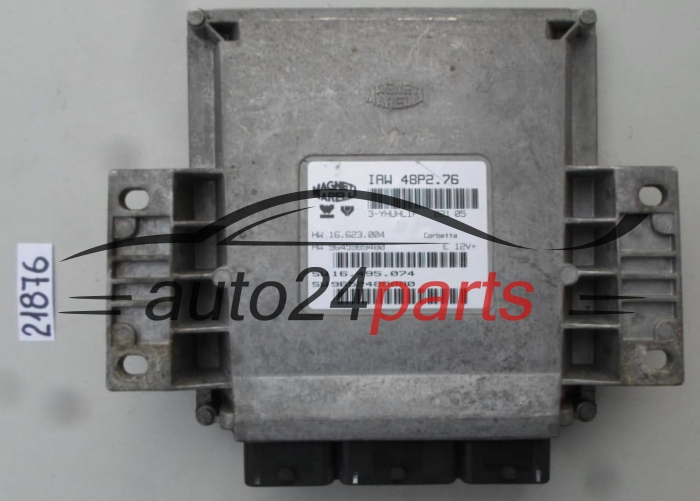 KOMPUTER STEROWNIK SILNIKA PEUGEOT 206 MAGNETI MARELLI IAW 48P2.76, IAW48P276, HW 16.623.004, 16623004, 9645989480, SW 16.495.074, 16495074, 9652488080 