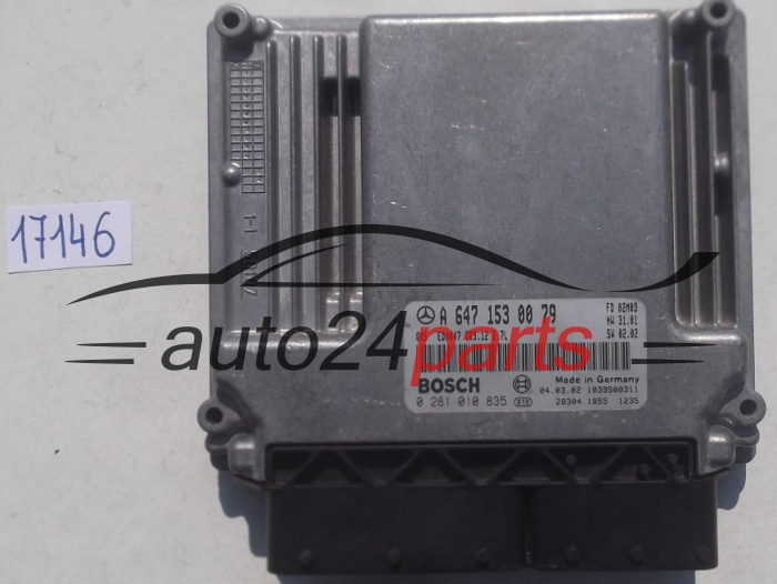 Μονάδα Ελέγχου Κινητήρα MERCEDES W211 E270 2.7 CDI BOSCH 0 281 010 835, 0281010835, A 647 153 00 79, A6471530079, 6471530079
