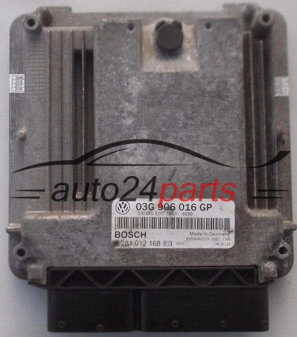 Μονάδα Ελέγχου Κινητήρα VOLKSWAGEN CADDY 2.0 SDI BOSCH 0 281 012 168,  03G 906 016 GP