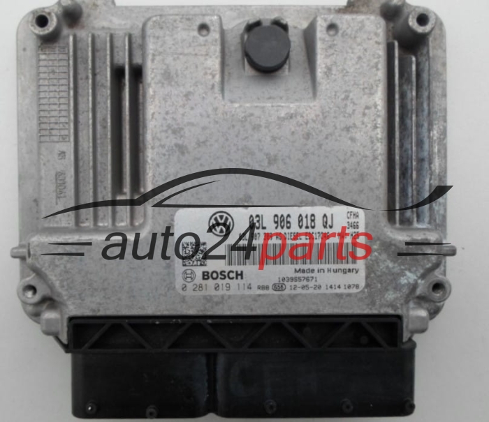 ECU CENTRALITA DE MOTOR  SKODA YETI 2.0 TDI BOSCH 0 281 019 114,  03L 906 018 QJ