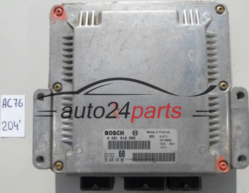 KOMPUTER STEROWNIK SILNIKA CITROEN XSARA PICASSO 2.0 HDI BOSCH 0 281 010 595, 0281010595, 96 420 149 80, 9642014980, EDC15C2 68