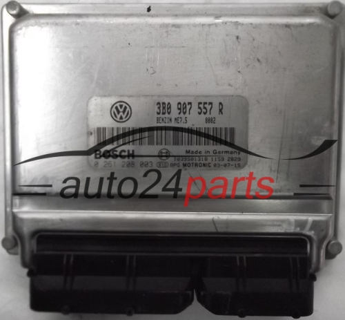 ECU ENGINE CONTROLLER VW VOLKSWAGEN PASSAT 2.0 3B0907557R, 3B0 907 557 R, BOSCH 0261208003, 0 281 208 003 BENZIN ME7.5
