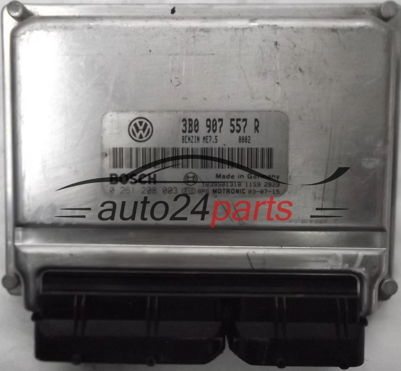 ECU ENGINE CONTROLLER VW VOLKSWAGEN PASSAT 2.0 3B0907557R, 3B0 907 557 R, BOSCH 0261208003, 0 281 208 003 BENZIN ME7.5
