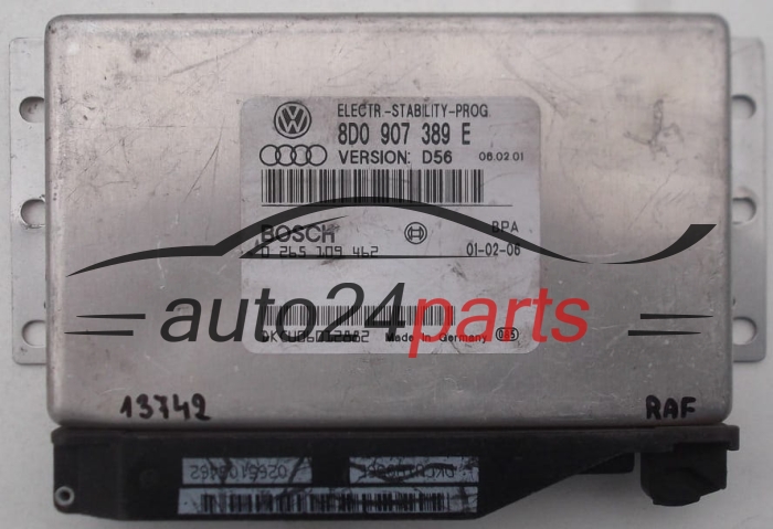 Mονάδα ελέγχου αβς ESP AUDI A4 S4 A6 VW PASSAT BOSCH 0 265 109 462, 0265109462, 8D0 907 389 E, 8D0907389E