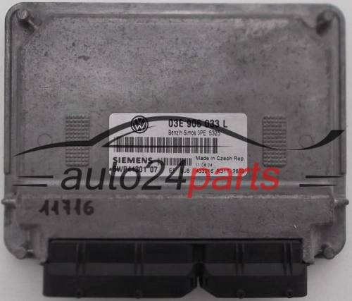CENTRALINA MOTORE VOLKSWAGEN POLO 1.2 AZQ SIEMENS 5WP44301 07,  03E 906 033 L