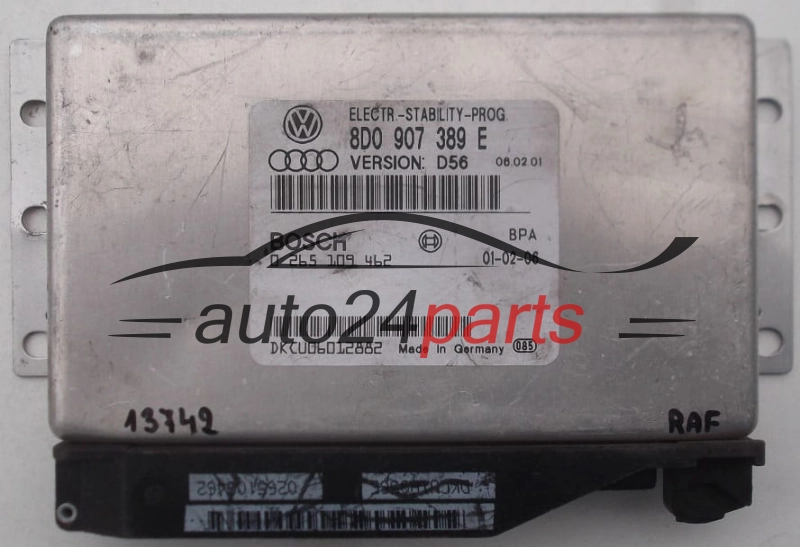 CENTRALINA ABS ESP AUDI A4 S4 A6 VW PASSAT BOSCH 0 265 109 462, 0265109462, 8D0 907 389 E, 8D0907389E