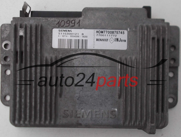 ECU ENGINE CONTROLLER RENAULT MEGANE SCENIC 1.6 SIEMENS S115300121 B