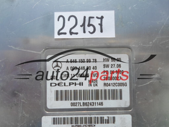 CENTRALITA DE MOTOR MERCEDES W211 CRD.11 DELPHI 28080027, A 646 150 99 78, A6461509978, A 003 446 90 40, A0034469040