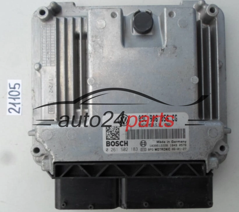 VW VOLKSWAGEN GOLF 1.6 FSI 03C906056CG, 03C 906 056 CG, BOSCH 0261S02183, 0 261 S02 183, BENZIN MED9.5.10