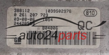Μονάδα Ελέγχου Κινητήρα OPEL AGILA A 1.0 Z10XEP BOSCH 0 261 207 723, GM 24420559 QC