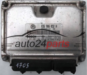 ECU ENGINE CONTROLLER SEAT LEON 1.4 16V 036 906 032 H, 036906032H, BOSCH 0 261 207 191, 0261207191, 26SA8532 1184 2098, BENZIN ME7.5.10 4434 